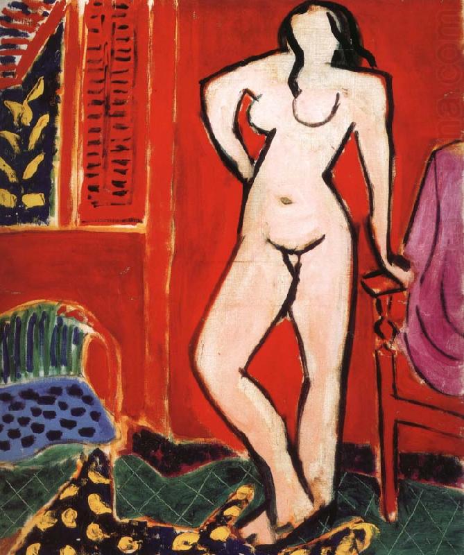 Henri Matisse Nude in front of a red background china oil painting image